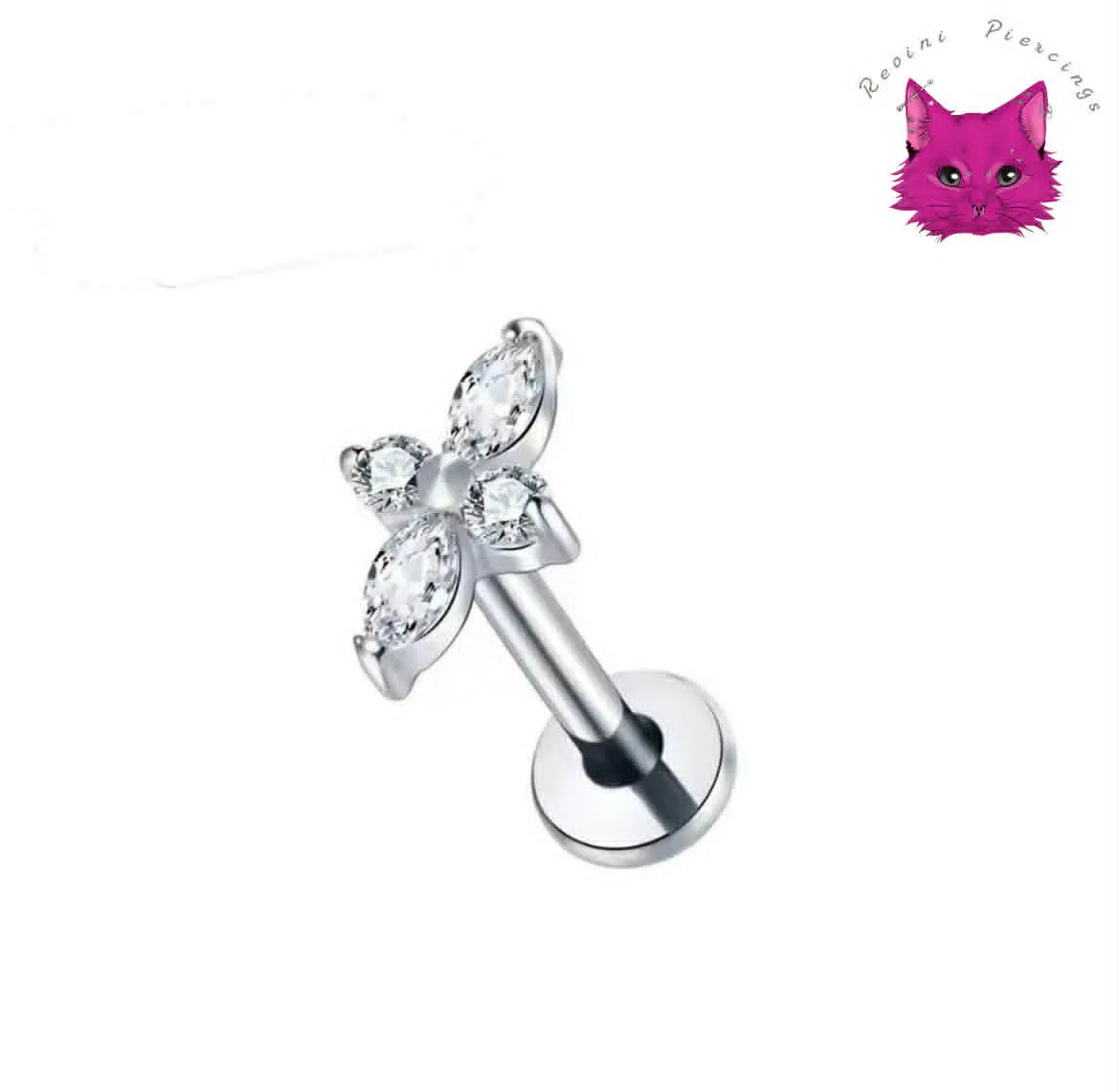 [PJ-DF-TT-S-16-8-C-4] Floral Cluster (Silver)