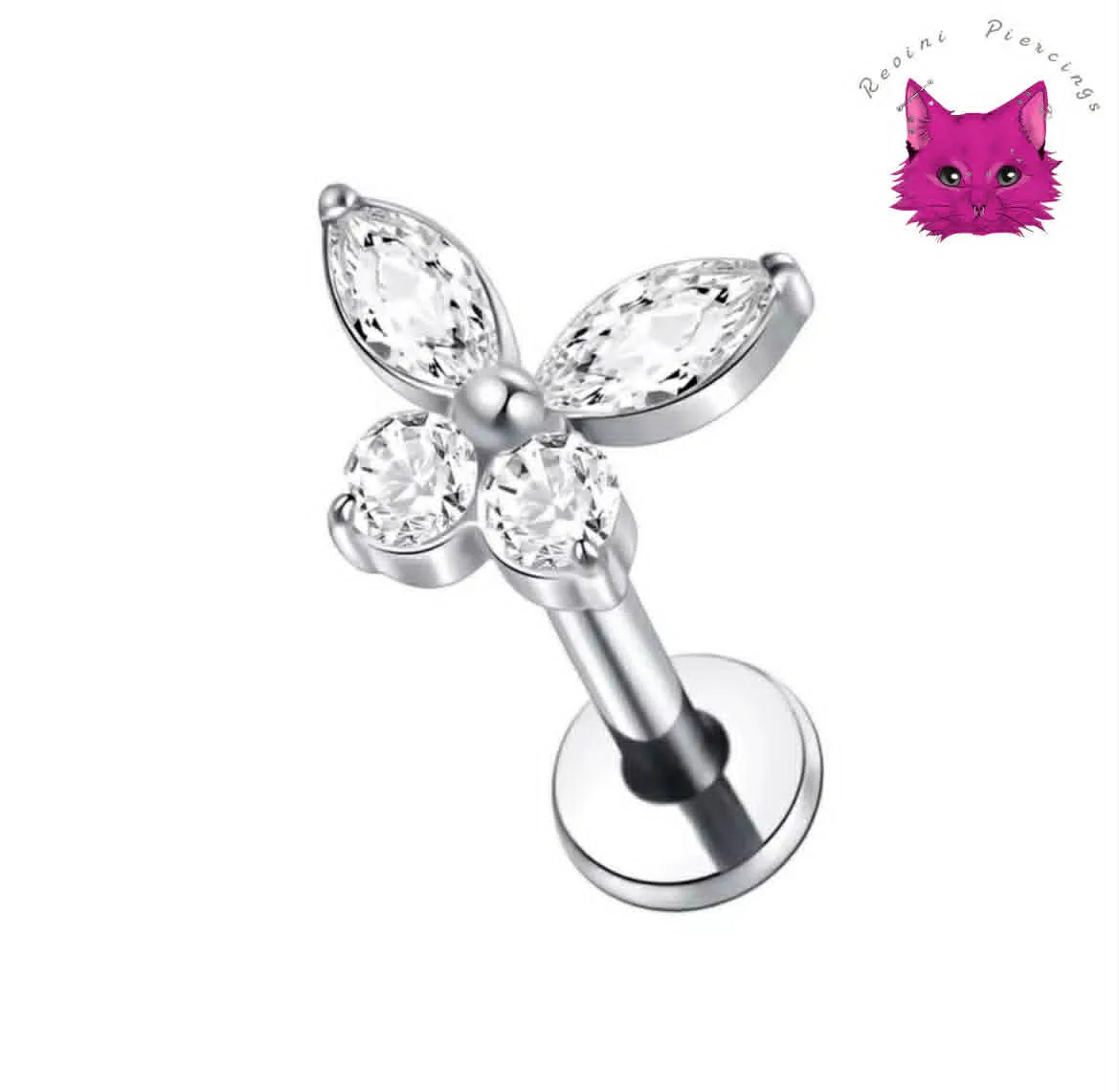 [PJ-DF-TT-S-16-8-C-6] Butterfly (Silver)