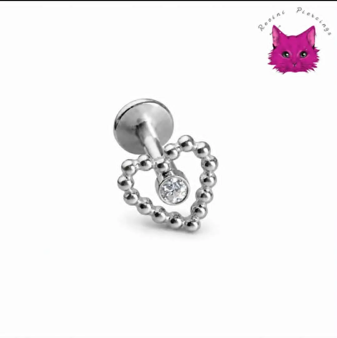 [PJ-DF-TT-S-16-8-C-7] Dotted Heart (Silver)