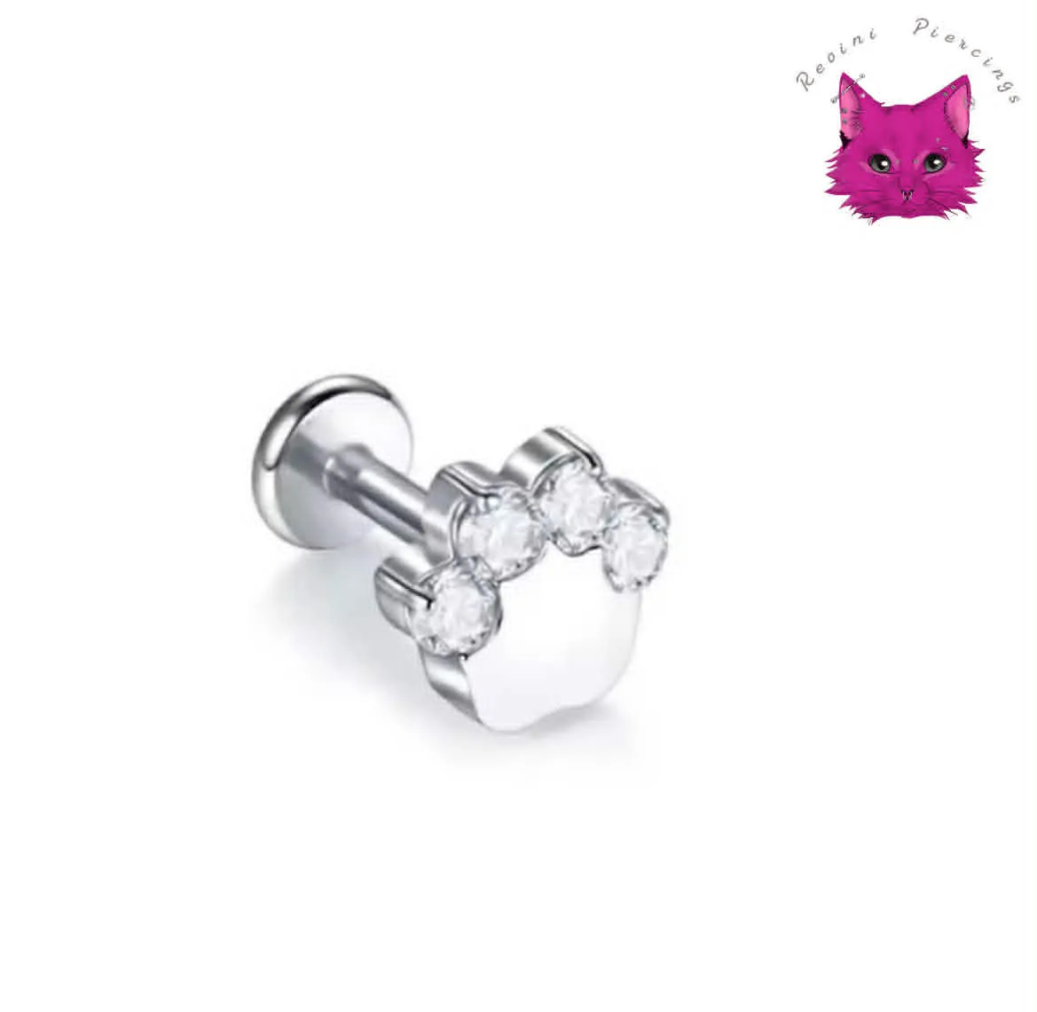 [PJ-DF-TT-S-16-8-C-S-12] Paw (Small, Silver)